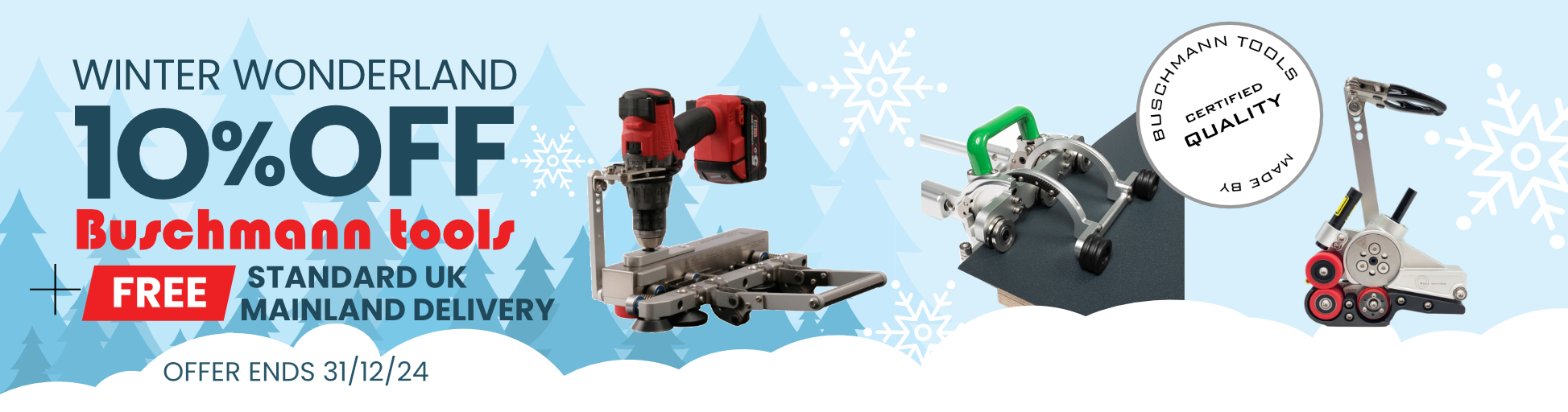 Winter Wonderland 10% Off Buschmann Tools